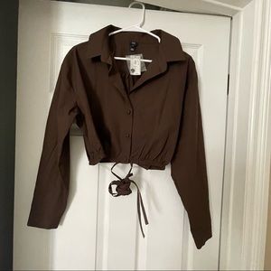 River Island Brown Cropped Top